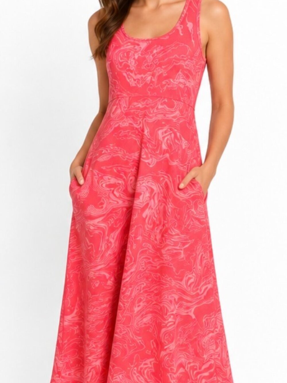 Columbia Omni-Freeze Zero Cooling Dress Small S Coral Pink Sleeveless Active
